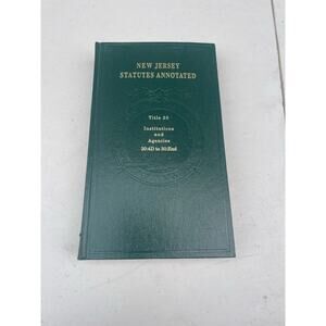 New Jersey Statutes Annotated Title 30: Institutions & Agencies Law Book
